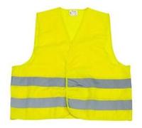 MonMobilierDesign Lot de 6_Gilet jaune deux bandes réfléchissantes Jaune G