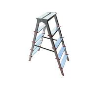 MonMobilierDesign MTRA Escabeau double marchepied en aluminium 5 marches