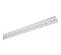 MonMobilierDesign SIMI Rail de plafond tringle en PVC pour rideaux à crochets Blanc Monorail droit 300 cm Blanc