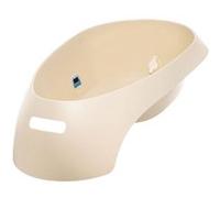 MonMobilierDesign TEGGI Baignoire ergonomique bébé avec thermomètre Beige Beige G