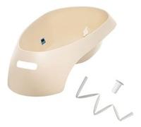 MonMobilierDesign TEGGI Baignoire ergonomique bébé avec thermomètre Beige + Tuyau Beige G