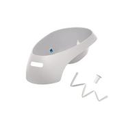 MonMobilierDesign TEGGI Baignoire ergonomique bébé avec thermomètre Gris + Tuyau Gris G