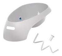 MonMobilierDesign TEGGI Baignoire ergonomique bébé avec thermomètre Gris + Tuyau Gris G