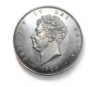 Monnaie Ancienne Britannique, pièces Anciennes pour collectionneurs, pièce en Argent, souverain d'or de Grande-Bretagne, Pièce de Collection, Monnaie Antiques Royaume-Uni (1824 George IV Crown)