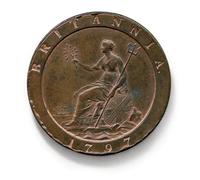 Monnaie Ancienne Britannique, pièces Anciennes pour collectionneurs, pièce en Argent, souverain d'or de Grande-Bretagne, Pièce de Collection, Monnaie Antiques Royaume-Uni (1797 Britannia Penny)