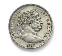 Monnaie Ancienne Britannique, pièces Anciennes pour collectionneurs, pièce en Argent, souverain d'or de Grande-Bretagne, Pièce de Collection, Monnaie Antiques Royaume-Uni (1817 Half Crown)