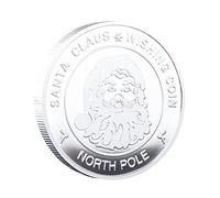 monnaie de Noël commémorative Collection de Pièces de monnaie Souvenir gaufrage pièces de Monnaie Noël traîneau Couronne pièce commémorative Cadeau de Père Noël commémorative de Noël Pièce de médaille
