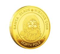monnaie de Noël commémorative Collection de Pièces de monnaie Souvenir gaufrage pièces de Monnaie Noël traîneau Couronne pièce commémorative Cadeau de Père Noël commémorative de Noël Pièce de médaille