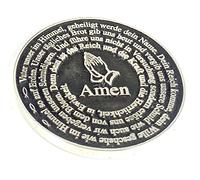 Monnaie en argent 935 Ag fabriquée à la main avec inscription « Vater unser » env. 50 x 4