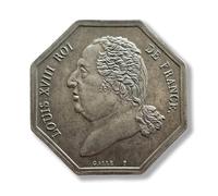 Monnaie française, Monnaies Antiques France, Monnaies Anciennes napoléon, Collection de pièces de Monnaie en Argent, pièces Anciennes pour collectionneur (1818 Louis XVIII Jeton)