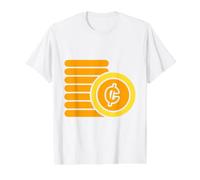 Monnaie ghanéenne du Ghana Cedis Cedi T-Shirt Graphique avec Valeur, Homme, Blanc, M
