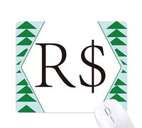 monnaie, symbole du real brésilien tapis de souris green pine tree tapis en caoutchouc