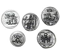 Monnaies Grecques Antiques plaqué Argent - Reproduction Tetradrachm Set 5 pièces
