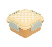 Monnëka Boîte a Déjeuner Grande 780ml - Parfaite pour Snacks et Déjeuners au Parc ou à l'École, Lunch Box Avec Couvercle Hermétique et Séparateur Amovible - Yellow Chess