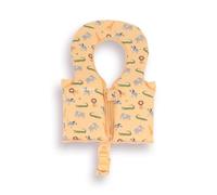 Monnëka Gilet Flottation Bébé | Gilet de Natation Enfant Sécurisé avec Appui-Tête | Apprentissage de la Nage, Flottabilité Réglable, Neoprene Doux | Wild Animals 1 à 2 Ans