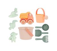 Monnëka Set de Jouets de Plage Pearl | Kit de Jeu de Sable Enfant 6 pcs, incluant Seau, Pelle, Râteau, Passoire, Arrosoir et Camion | Sécurité et Amusement Parfait pour Les Tout-Petits