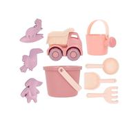 Monnëka Set de Jouets de Plage Old Rose | Kit de Jeu de Sable Enfant 6 pcs, incluant Seau, Pelle, Râteau, Passoire, Arrosoir et Camion | Sécurité et Amusement Parfait pour Les Tout-Petits