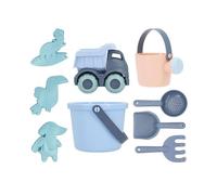 Monnëka Set de Jouets de Plage Serenity Blue | Kit de Jeu de Sable Enfant 6 pcs, incluant Seau, Pelle, Râteau, Passoire, Arrosoir et Camion | Sécurité et Amusement Parfait pour Les Tout-Petits