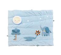 Monnëka Tapis de Jeu Sensoriel pour Bébé 80 × 100 cm | Tapis d?Activités Texturé avec Miroir & Mordeur | Dès la Naissance | Blue Elephant