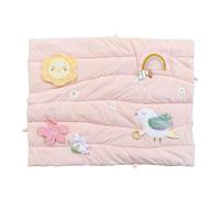 Monnëka Tapis de Jeu Sensoriel pour Bébé 80 × 100 cm | Tapis d?Activités Texturé avec Miroir & Mordeur | Dès la Naissance | Pink Bird