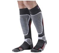 Monnet - Chaussettes de ski avec protection tibiale - GelProtech Ski Wool Socks Gris en Laine - Taille 35-36 Gris 35-36