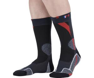 MONNET - Chaussettes randonnée - Chaussette Trek Expert Rouge Noir - Chaussettes | Monnet - 45-46 - unisex 45-46