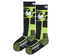 MONNET Wooly Kids - Chaussettes Ski Enfant (FR/ES, Numérique, 19, 20, Taille normale, Vert)