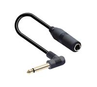 (Mono,30cm)"1/4' TRS 6.35mm Male to 6.35mm Female Stereo Cable for Guitar Amplifiers"
