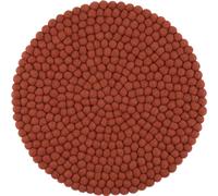 Mono Boule de feutre assise ronde Rouille
