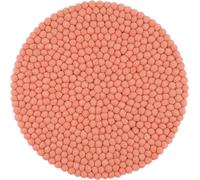 Mono Boule de feutre siège rond saumon