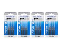 Mono Compact Brossettes Interdentaires Noires ISO 0 - 0,6 mm | Lot de 4 Boîtes, 16 Brossettes, Espaces Interdentaires Très Étroits