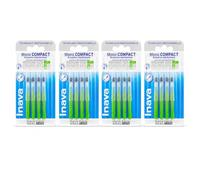 Mono Compact Brossettes Interdentaires Vertes ISO 6 - 2,2 mm - Lot de 4 Boîtes - 16 Brossettes - Espaces Interdentaires Très Larges - Préparé par Parapharmaquiet