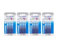 Mono Compact Brossettes Interdentaires Violettes ISO 5 1,8 mm Lot 4 Boîtes | 16 Brossettes, Nettoyage Espaces Interdentaires Larges