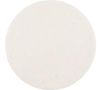 Mono coussin d'assise plat rond blanc