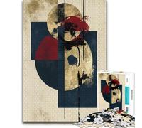 Mono No Aware No. 16 - Sumi-E Japanese Floral Puzzle en Bois, None pièces | Cadeau puzzle : cadeau puzzle pour les fêtes, activité autour de la table.