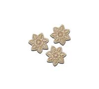Mono-Quick 3 petites étoiles beige - Ecusson Thermocollant Patches Appliques, Taille: 1,5 x 1,5 cm