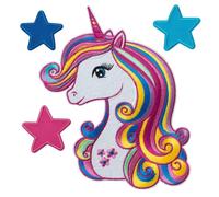Mono-Quick 80004 - Lot de grandes appliques licorne thermocollantes, écussons, autocollants, sac d'école