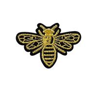 Mono Quick Écusson thermocollant Motif Abeille - Noir doré - 4,0 x 3,0 cm