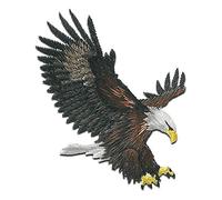 Mono-Quick Aigle Oiseau Patch Thermocollant 6,3 x 5,5 cm à repasser pour Enfant avec Style Plume Sauvage, Écusson Hibou Coudre Pantalon