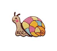 Mono-Quick Animal escargot coloré - Ecusson Thermocollant Patches Appliques, Taille: 3,3 x 4,4 cm