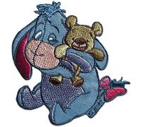 Mono Quick - Application Kids and Hits : Winnie l'ourson © Bourriquet avec ours en peluche (1 pièce, moyen, bleu, application thermocollante, appliqué)