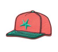 Mono Quick Casquette rouge - Ecusson Thermocollant Patches Appliques, Taille: 5,2 x 8,2 cm