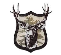 Mono-Quick Cerf Patch Thermocollant 6 x 8,5 cm à repasser pour Enfant avec Style Animal Sauvage, Écusson Chien Chat Coudre Pantalon