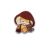Mono-Quick Champignon Patch Thermocollant 4,5 x 4,2 cm à repasser pour Adulte avec Style Hippie Vintage, Écusson Festival Veste Jean