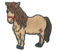 Mono-Quick Cheval Patch Thermocollant 6,7 x 7,1 cm à repasser pour Enfant avec Style Animal Sauvage, Écusson Chien Chat Coudre Pantalon