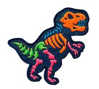 Mono-Quick Dinosaure Dino Patch Thermocollant 6 x 5,5 cm à repasser pour Enfant avec Style Aventure Sauvage, Écusson Reptile Coudre Pantalon