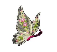 Mono-Quick Écusson thermocollant Motif papillon avec roses 6,5 x 8 cm (14008)