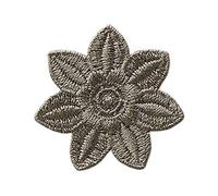 Mono-Quick Fleur Plante Patch Thermocollant 3,5 x 3,4 cm à repasser pour Adulte avec Style Hippie Vintage, Écusson Festival Veste Jean
