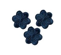 Patchs Kids and Hits Thermocollantes Fleurs Bleu foncé Lot de 3