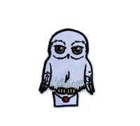 Mono-Quick Harry Potter Hedwige Chouette Patch Thermocollant 4,4 x 6 cm à repasser pour Adulte Enfant avec Sorcier Magie Poudlard Fan, Écusson Couture Vêtement Cadeau Idée